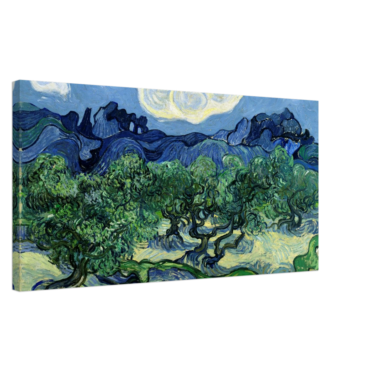Olive Trees â€“ Panoramic Canvas Art Print Inspired by Vincent van Gogh50x100 cm / 20x40â€³