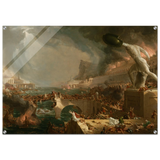 the course of empire destruction by thomas cole classic historical art print60x90 cm / 24x36″Framed Canvas