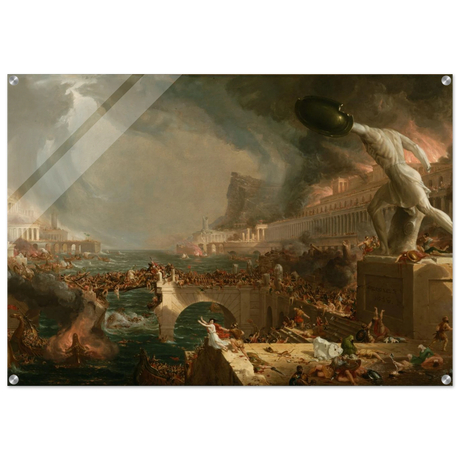 the course of empire destruction by thomas cole classic historical art print60x90 cm / 24x36″Framed Canvas