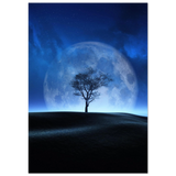 lunar silence a moonlit whisper in the night dreamy digital fantasy landscape wall art print20x30 cm / 8x12″Aluminum Print
