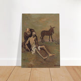 The Good Samaritan by CypriÃ¡n MajernÃ­k â€“ Expressionist Biblical Wall Art PrintFramed Canvas45x60 cm / 18x24â€³