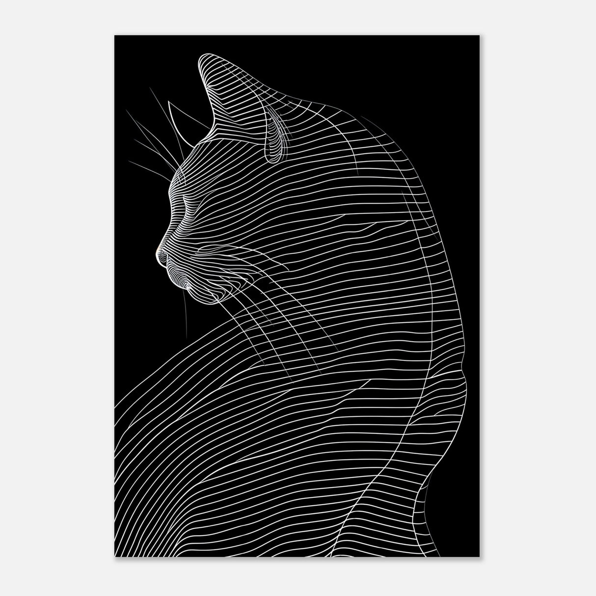  minimalist nature wall art cat animal prints