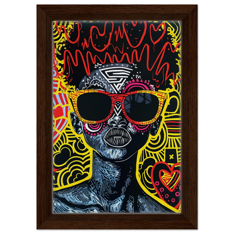 electric royalty afro futurist pop expression wall art print40x60 cm / 16x24″Framed Canvas