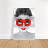 through crimson eyes monochrome glamour pop wall art print50x75 cm / 20x30″Aluminum Print