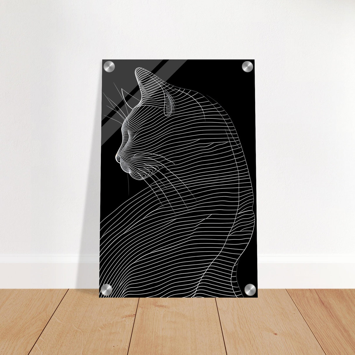  minimalist nature wall art cat animal prints