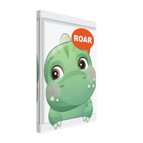 Baby Dinosaur Kids Room Canvas Wall Art – Immersive Nursery Decor with Enhanced Texture - 30x45 cm / 12x18″ - Design Option 2 - 