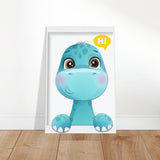 Baby Dinosaur Kids Room Canvas Wall Art – Immersive Nursery Decor with Enhanced Texture - 50x75 cm / 20x30″ - Design Option 2 - 