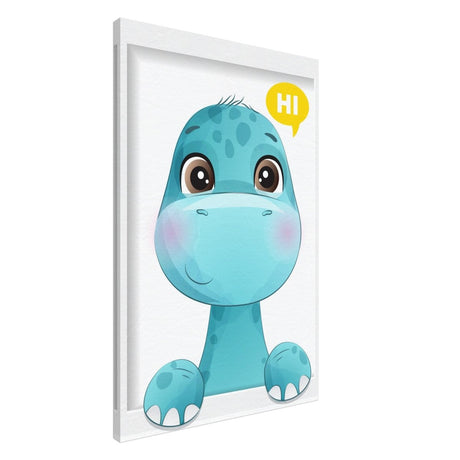 Baby Dinosaur Kids Room Canvas Wall Art – Immersive Nursery Decor with Enhanced Texture - 60x90 cm / 24x36″ - Design Option 1 - 