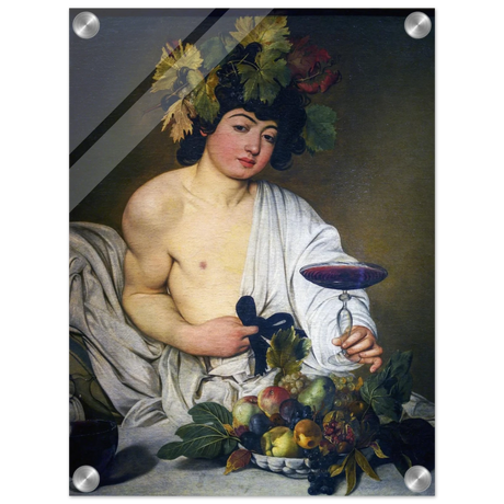 Bacchus (c. 1596) by Michelangelo Merisi da Caravaggio | Wall art Print | Vintage Collection - Acrylic Print - 30x40 cm / 12x16″ - 