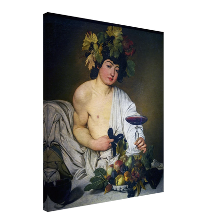 Bacchus (c. 1596) by Michelangelo Merisi da Caravaggio | Wall art Print | Vintage Collection - Canvas - 50x60 cm / 20x24″ - 