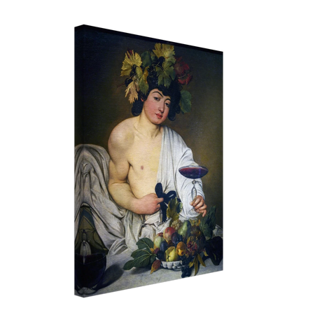 Bacchus (c. 1596) by Michelangelo Merisi da Caravaggio | Wall art Print | Vintage Collection - Canvas - 30x40 cm / 12x16″ - 