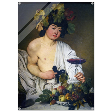Bacchus (c. 1596) by Michelangelo Merisi da Caravaggio | Wall art Print | Vintage Collection - Acrylic Print - 70x100 cm / 28x40″ - 