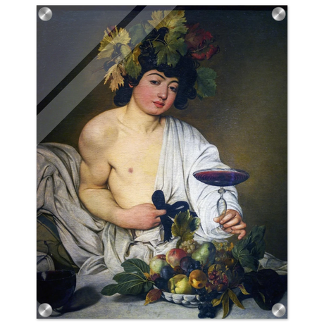 Bacchus (c. 1596) by Michelangelo Merisi da Caravaggio | Wall art Print | Vintage Collection - Acrylic Print - 40x50 cm / 16x20″ - 