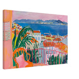 Balcony Dreams: A Coastal Escape | Contemporary Impressionism | wall art print - Canvas - 50x75 cm / 20x30″ - 