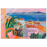 Balcony Dreams: A Coastal Escape | Contemporary Impressionism | wall art print - Acrylic Print - 50x75 cm / 20x30″ - 