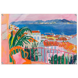 Balcony Dreams: A Coastal Escape | Contemporary Impressionism | wall art print - Acrylic Print - 60x90 cm / 24x36″ - 