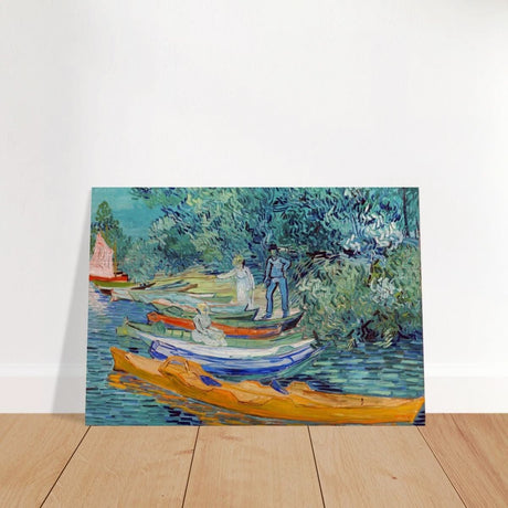 Bank of the Oise at Auvers by Vincent van Gogh 1890 - Brushed Aluminum Print - 70x100 cm / 28x40″ - 