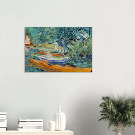 Bank of the Oise at Auvers by Vincent van Gogh 1890 - Wood Prints - 50x75 cm / 20x30″ - 20 mm