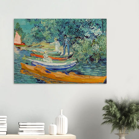 Bank of the Oise at Auvers by Vincent van Gogh 1890 - Wood Prints - 70x100 cm / 28x40″ - 20 mm