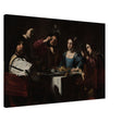 Banquet Scene with a Lute Player by Nicolas Tournier | Vintage Wall art print - Canvas - 60x90 cm / 24x36″ - 