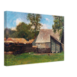Barnyard Scene – Winslow Homer Rustic Americana Wall Art Print - Canvas - 30x45 cm / 12x18″ - 