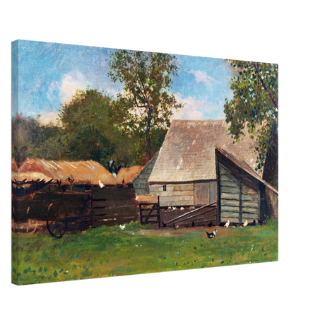 Barnyard Scene – Winslow Homer Rustic Americana Wall Art Print - Canvas - 50x75 cm / 20x30″ - 