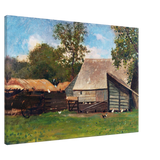Barnyard Scene – Winslow Homer Rustic Americana Wall Art Print - Canvas - 70x100 cm / 28x40″ - 