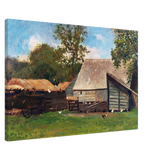Barnyard Scene – Winslow Homer Rustic Americana Wall Art Print - Canvas - 60x90 cm / 24x36″ - 