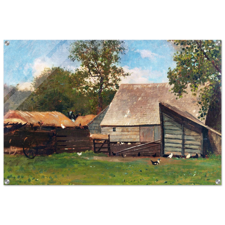 Barnyard Scene – Winslow Homer Rustic Americana Wall Art Print - Acrylic Print - 60x90 cm / 24x36″ - 
