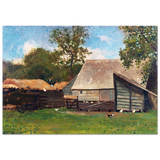 Barnyard Scene – Winslow Homer Rustic Americana Wall Art Print - Fine Art Poster - 70x100 cm / 28x40″ - 
