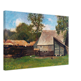 Barnyard Scene – Winslow Homer Rustic Americana Wall Art Print - Canvas - 40x60 cm / 16x24″ - 