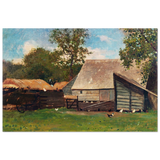 Barnyard Scene – Winslow Homer Rustic Americana Wall Art Print - Wood Prints - 60x90 cm / 24x36″ - 