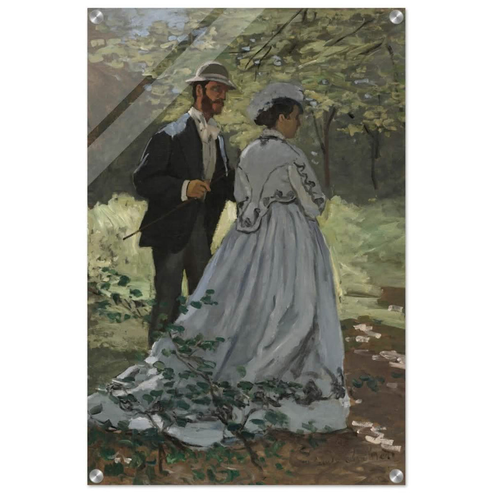 Bazille and Camille (Study for "Déjeuner sur l'Herbe"), 1865 by Claude Monet | Vintage Art Wall art print - Acrylic Print - 50x75 cm / 20x30″ - 