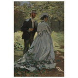 Bazille and Camille (Study for "Déjeuner sur l'Herbe"), 1865 by Claude Monet | Vintage Art Wall art print - Wood Prints - 40x60 cm / 16x24″ - 
