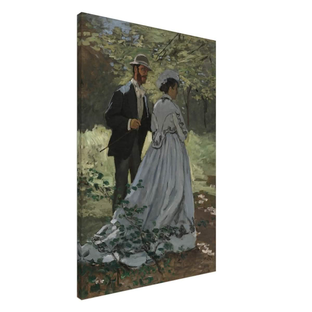 Bazille and Camille (Study for "Déjeuner sur l'Herbe"), 1865 by Claude Monet | Vintage Art Wall art print - Canvas - 60x90 cm / 24x36″ - 