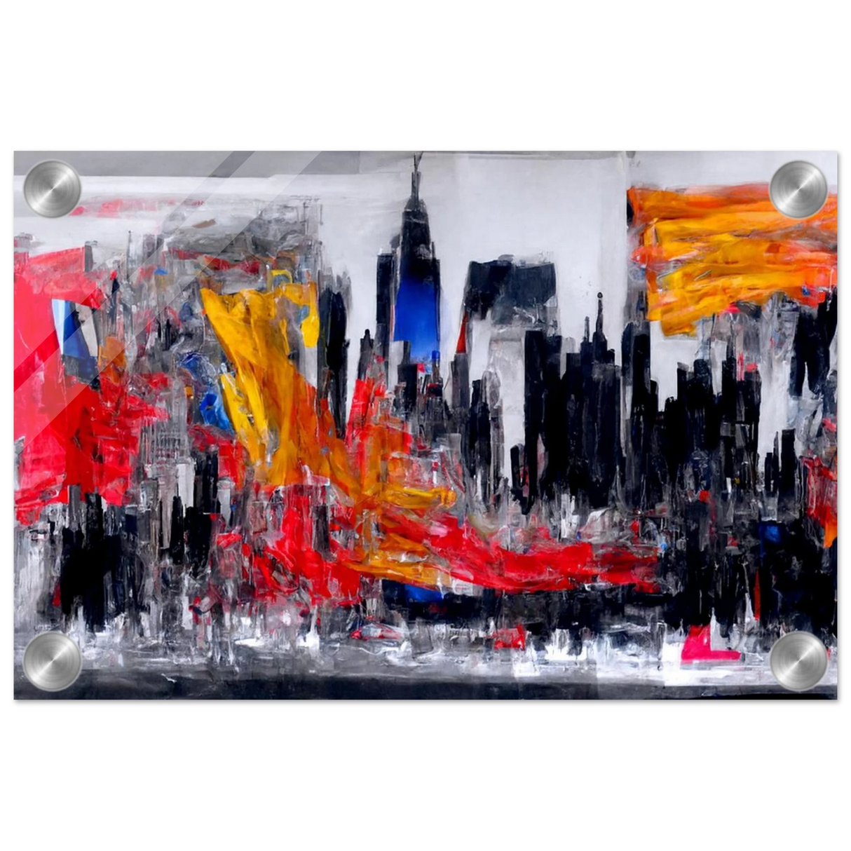 Urban Inferno â€“ Abstract Cityscape Wall Art PrintFine Art Poster30x45 cm / 12x18â€³
