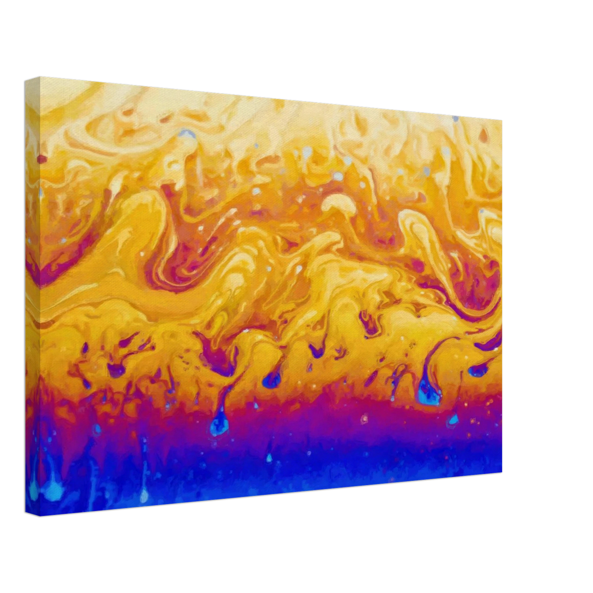 Lava Dreamscape â€“ Fluid Abstract Wall Art PrintFramed Canvas40x60 cm / 16x24â€³