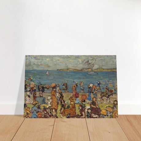 Beach Scene 1910 - 1913 by Maurice Prendergast | Vintage wall art print - Brushed Aluminum Print - 60x90 cm / 24x36″ - 