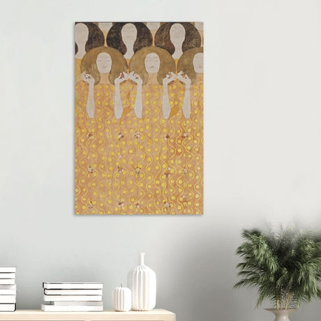 Beethoven's Frieze by Gustav Klimt - Wood Prints - 60x90 cm / 24x36″ - 10 mm