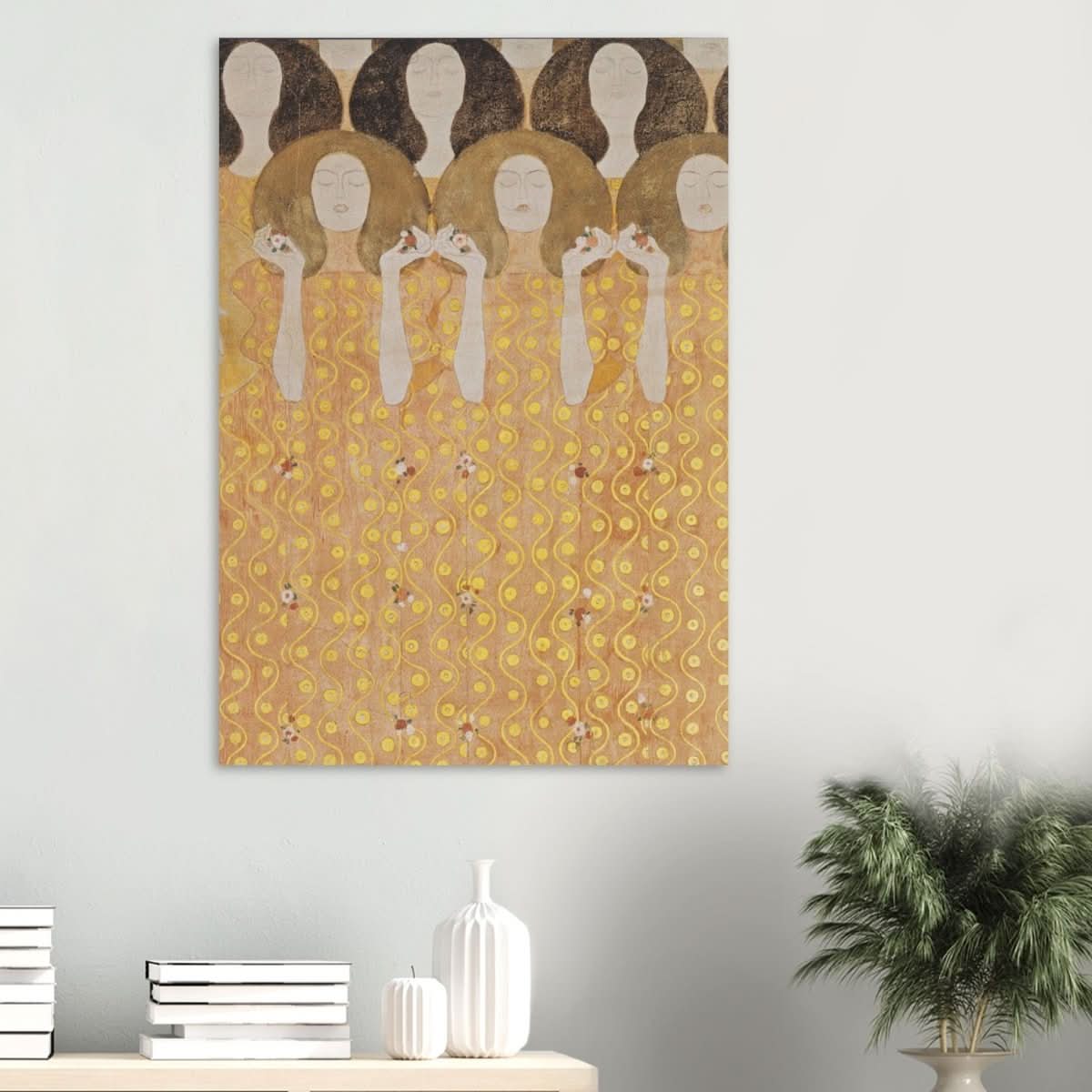 Beethoven's Frieze by Gustav Klimt - Wood Prints - 70x100 cm / 28x40″ - 10 mm