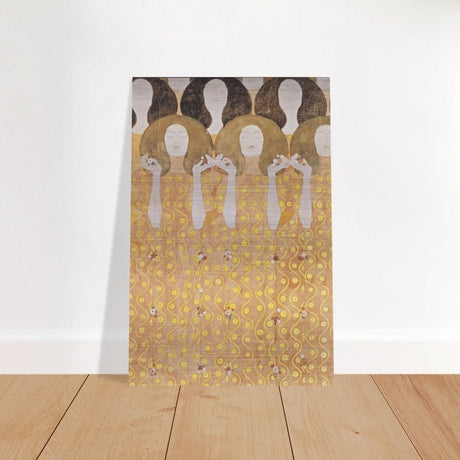 Beethoven's Frieze by Gustav Klimt - Brushed Aluminum Print - 40x60 cm / 16x24″ - 