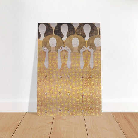 Beethoven's Frieze by Gustav Klimt - Brushed Aluminum Print - 70x100 cm / 28x40″ - 