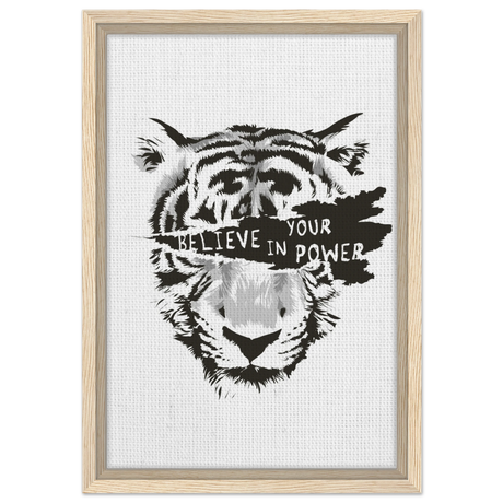 Believe in Your Power | Motivational Wall Art Print - 30x45 cm / 12x18″ - Framed Canvas - Wood frame