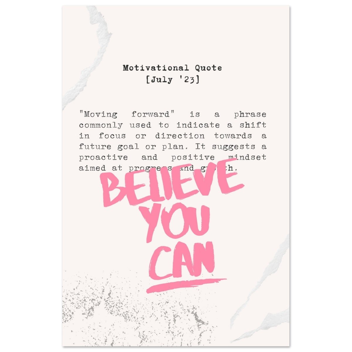 Believe You Can , Motivational Quote | Wall art print - 60x90 cm / 24x36″ - Aluminum Print - 