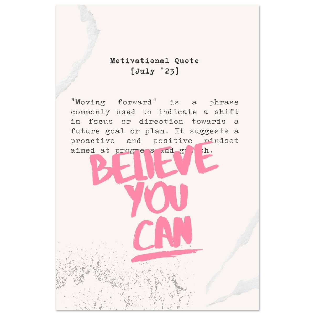 Believe You Can , Motivational Quote | Wall art print - 40x60 cm / 16x24″ - Aluminum Print - 