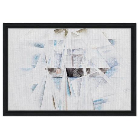 Bermuda No. 2, The Schooner (1917) by Charles Demuth | Vintage Cubism wall art print - Framed Canvas - 40x60 cm / 16x24″ - Black frame