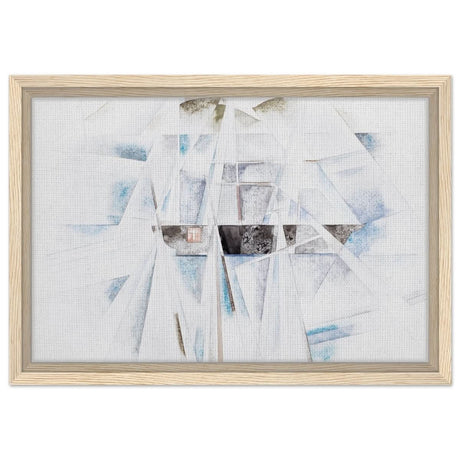 Bermuda No. 2, The Schooner (1917) by Charles Demuth | Vintage Cubism wall art print - Framed Canvas - 30x45 cm / 12x18″ - Wood frame