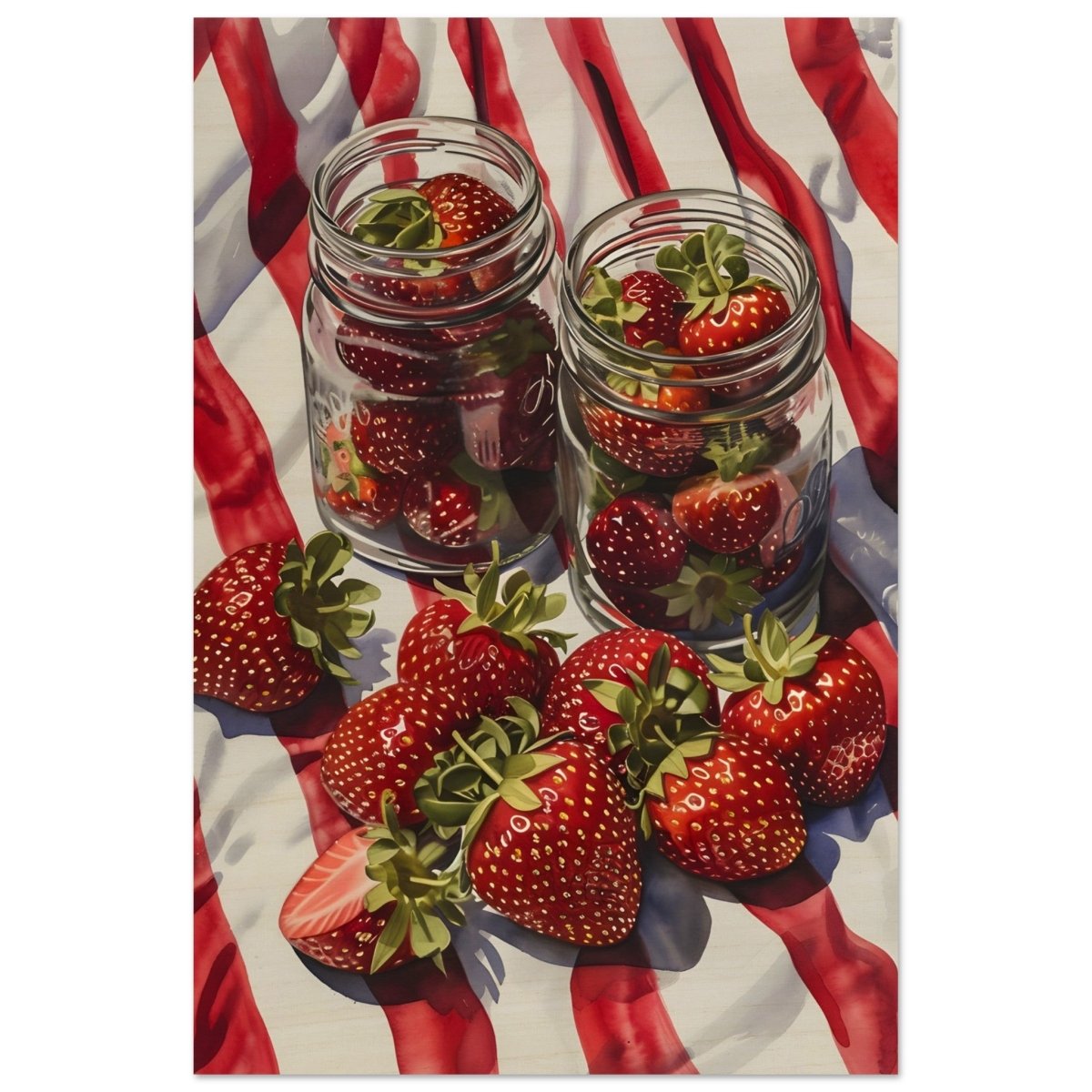 Berry Bliss | Contemporary Realism | wall art print - Wood Prints - 30x45 cm / 12x18″ - 