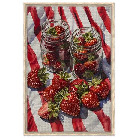 Berry Bliss | Contemporary Realism | wall art print - Framed Canvas - 60x90 cm / 24x36″ - Wood frame