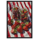Berry Bliss | Contemporary Realism | wall art print - Framed Canvas - 60x90 cm / 24x36″ - Black frame